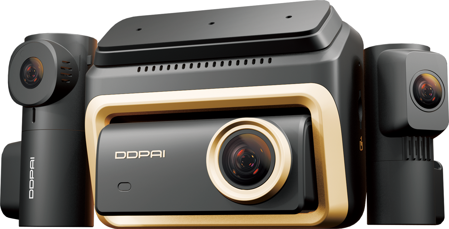 DDPAI Z90 Master triple-channel dash cam — front, rear and cabin cameras